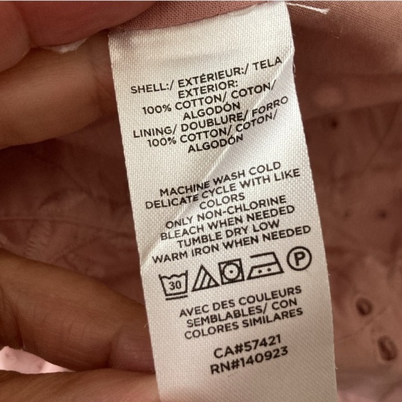 LOFT Blush Pink Eyelet Midi Ruffle Skirt, Women’s Size 14, pastel cotton - Picture 9 of 9